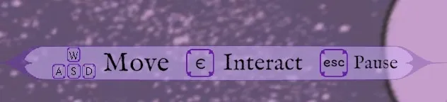 The control reminder panel from the lower-right corner of the screen